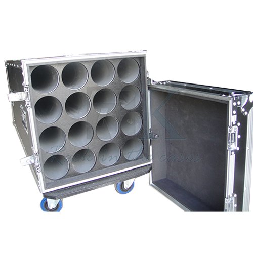 Mic stand flight cases with wheels fit for 16 mic stand